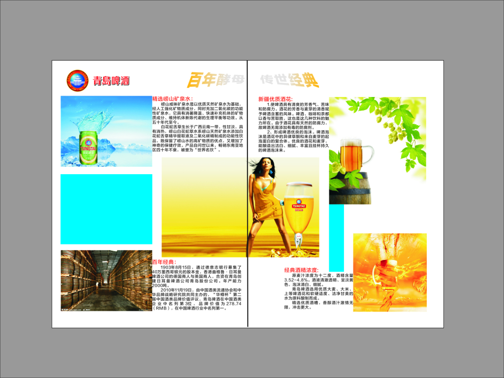 青島啤酒畫冊 八頁之間，品味百年醇香